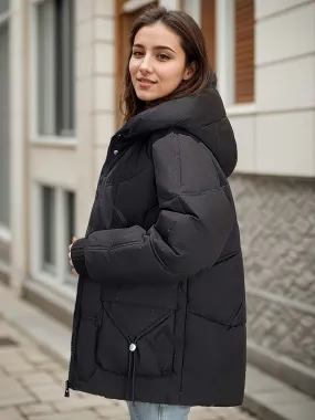Women's Casual Parka Long Winter Coat with Padding | Ideal for Autumn/Winter